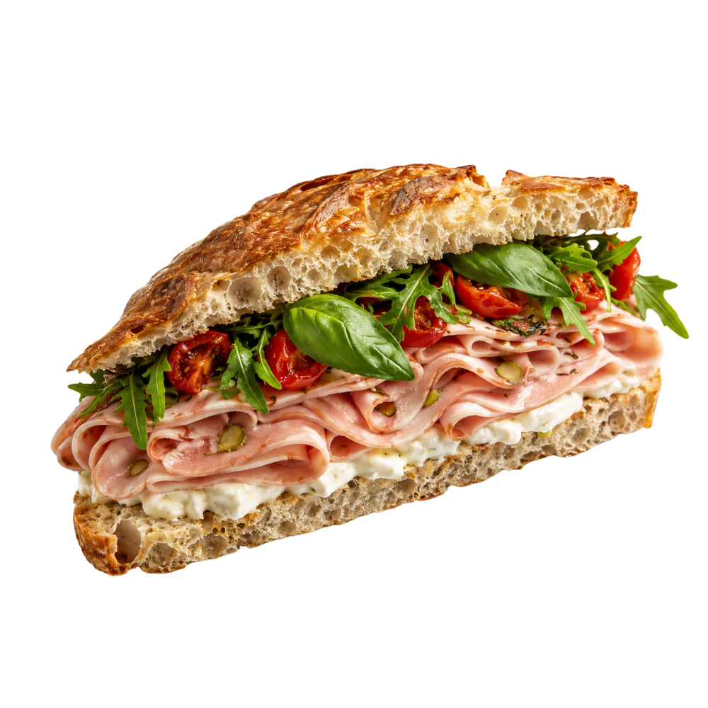 Mortadella & Stracciatella Sandwich